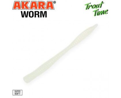 Силиконовая приманка Akara Trout Time Worm цвет 12 Glow