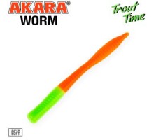Силиконовая приманка Akara Trout Time Worm цвет 454