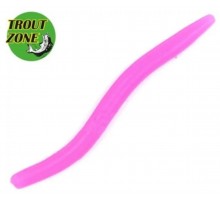 Мягкая приманка TROUT ZONE Wake Worm 2 3,2" цвет розовый 1