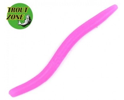 Мягкая приманка TROUT ZONE Wake Worm 2 3,2" цвет розовый 1