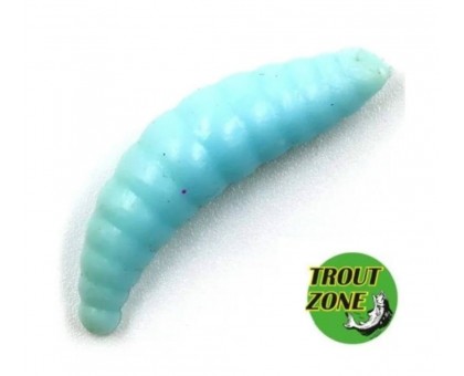 Силиконовая приманка Trout Zone Maggot 1,6" цвет голубой