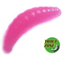 Силиконовая приманка Trout Zone Maggot 1,6" цвет розовый