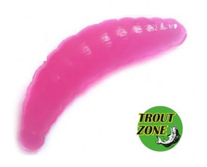 Силиконовая приманка Trout Zone Maggot 1,6" цвет розовый