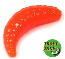 Силиконовая приманка Trout Zone Maggot 1,6" цвет оранжевый