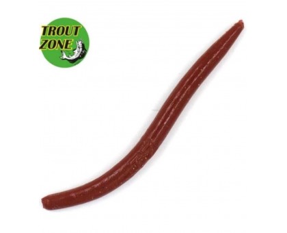 Мягкая приманка TROUT ZONE Wake Worm 2 3,2" цвет шоколад