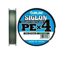 Плетеный шнур SUNLINE SIGLON PE x4 #1 DARK GREEN