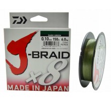 Плетеный шнур Daiwa J-BRAID X8 green 0,06