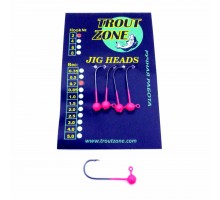 Джиг головка Trout zone Pb №2 0,7гр розовый