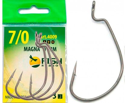 Крючки офсетные FISH SEASON Magna Worm №6/0