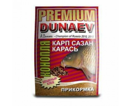 Прикормка DUNAEV Premium Карп Сазан Карась конопля