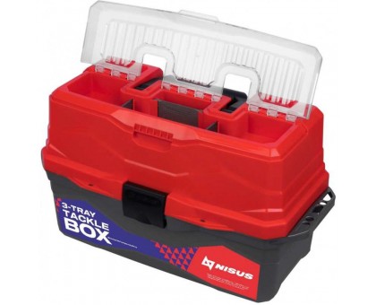 Ящик для снастей NISUS Tackle Box трехполочный красный